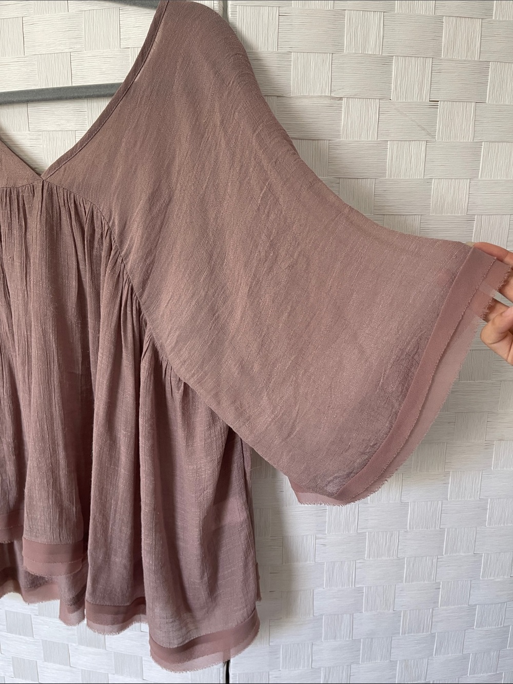 Lisa Robertson Mauve Kimono Sleeve Babydoll Top